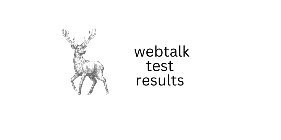 webtalk test results